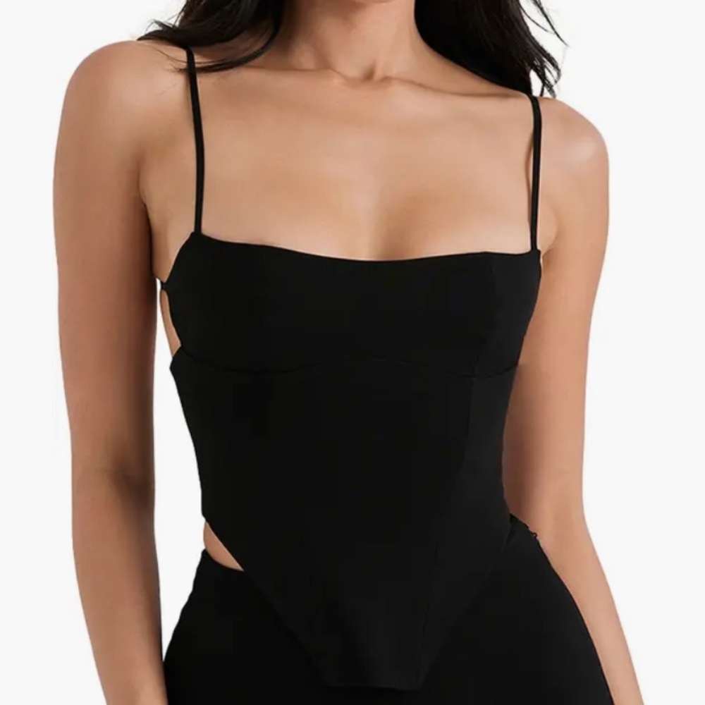 House of Cb Sophia corset top size xs in black